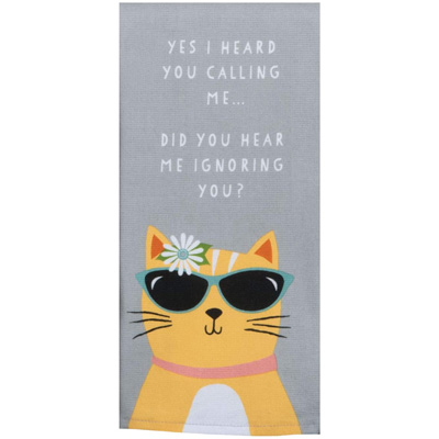 cat kitchen towels