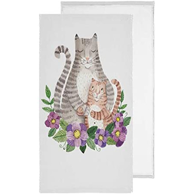 cat bathroom hand towels