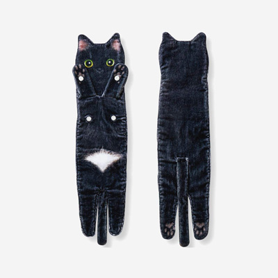 cat bathroom hand towels