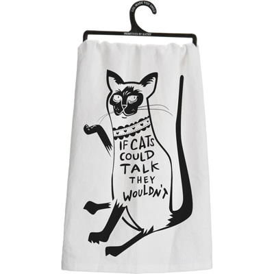 cat kitchen towels