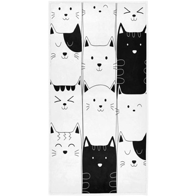 cat bathroom hand towels