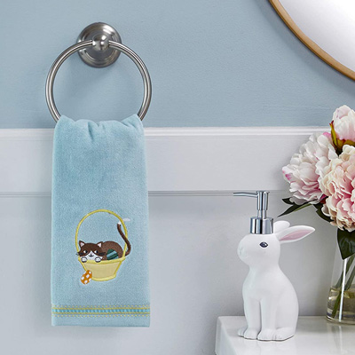 cat bathroom hand towels