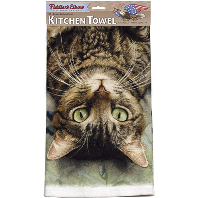cat kitchen towels