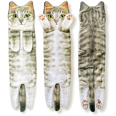 cat bathroom hand towels