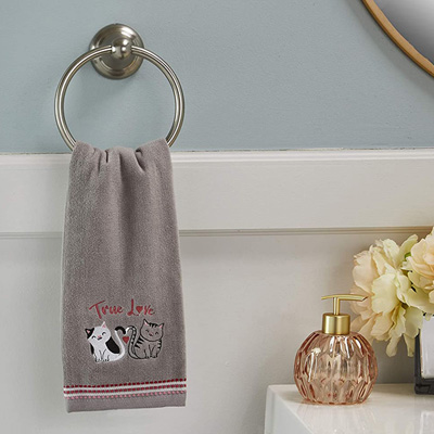 cat bathroom hand towels