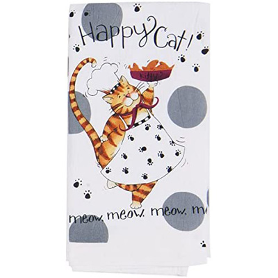 cat kitchen towels