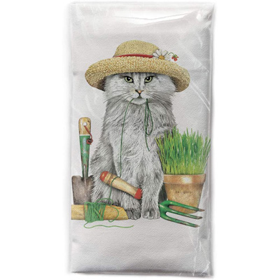 cat kitchen towels