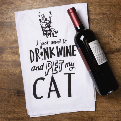 cat kitchen towels