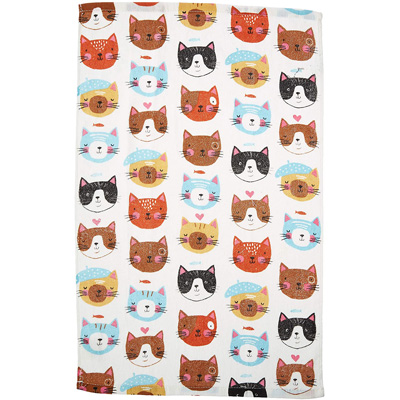 cat kitchen towels