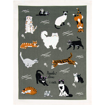 cat kitchen towels