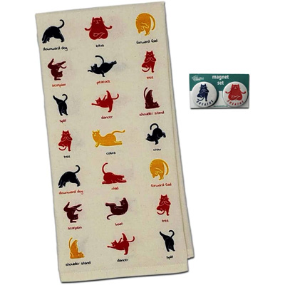 cat kitchen towels