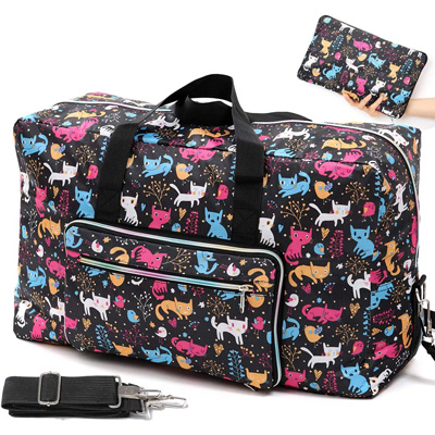 Cute Cats Travel Duffle Bag for Men Women Funny Kitten Overnight Weekender  Bag Foldable Travel Duffel Bag Large Sports Gym Bag Waterproof Luggage Tote