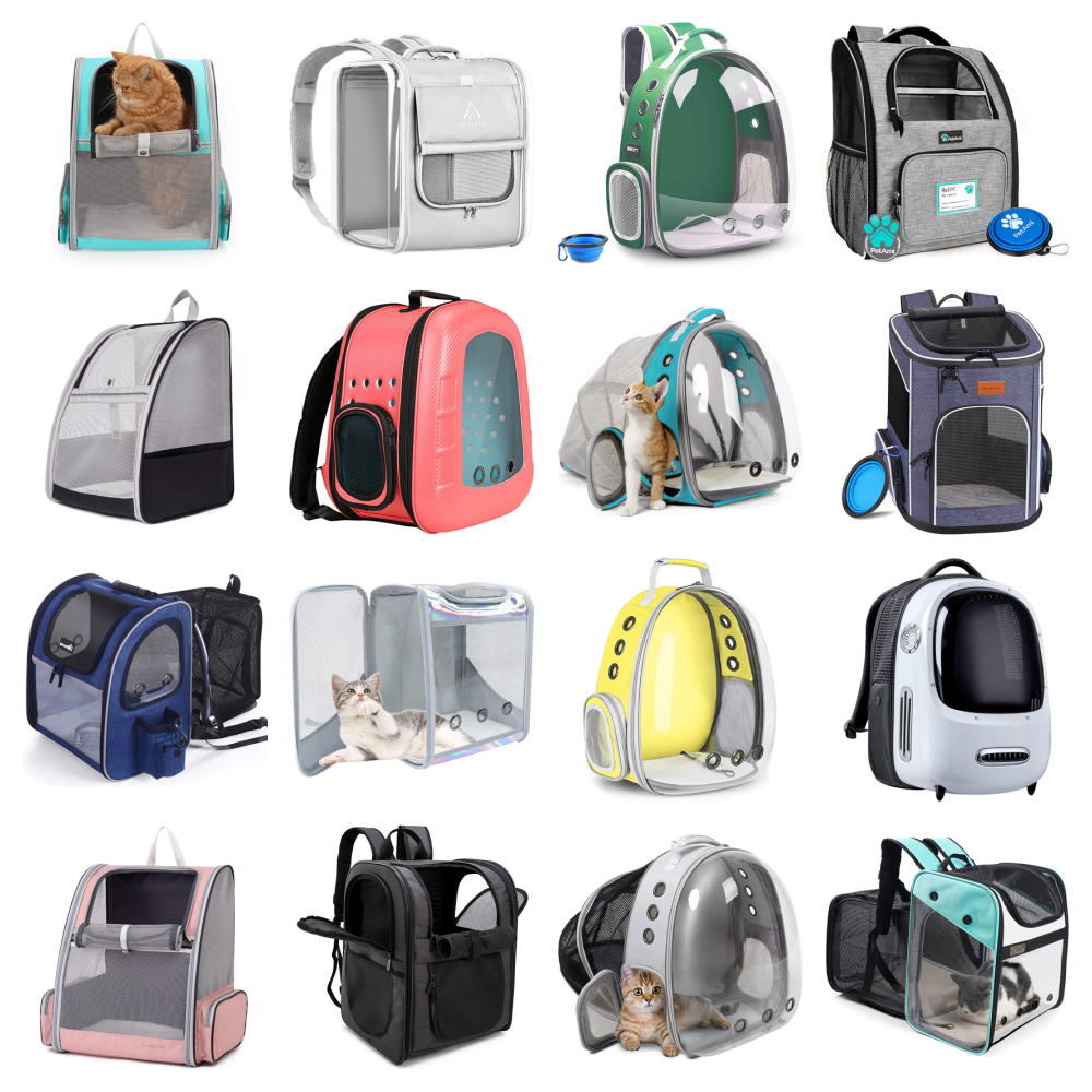 APOLLO WALKER Pet Carrier Backpack for Small Cats and Dogs, Puppies,  Two-Sided Entry, Safety Features and Cushion Back Support for Travel,  Hiking