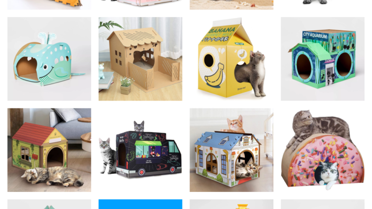 Cardboard Cat Houses feature