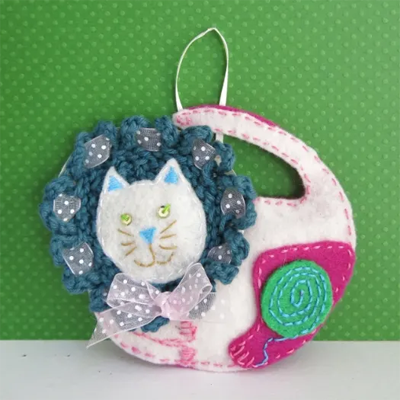 diy cat christmas ornmanents