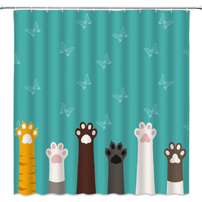 cat shower curtain