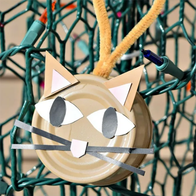 diy cat christmas ornmanents