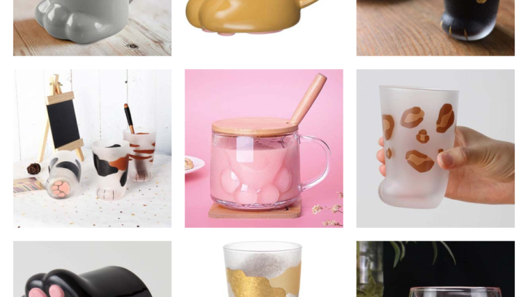 3D Cat Paw Mugs And Glasses feature