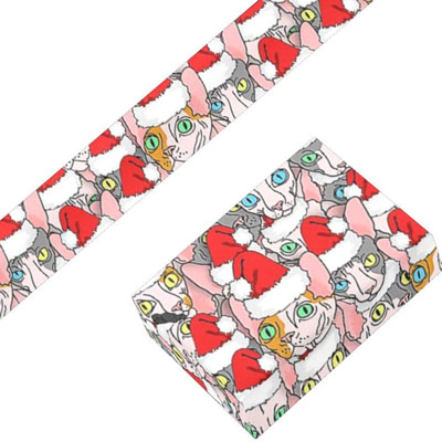 Cat Christmas Gift Wrapping Paper
