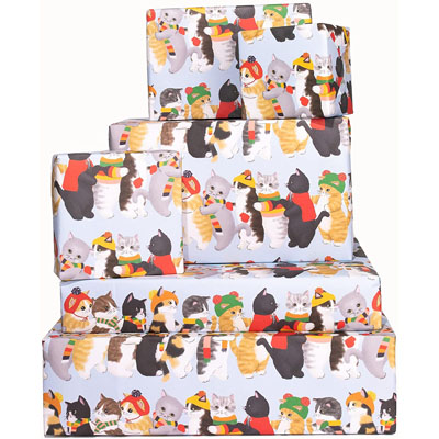 Cat Christmas Gift Wrapping Paper
