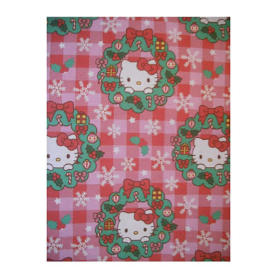 HELLO KITTY WRAPPING PAPER ROLL GIFT CHRISTMAS HOLIDAY 20 SQUARE