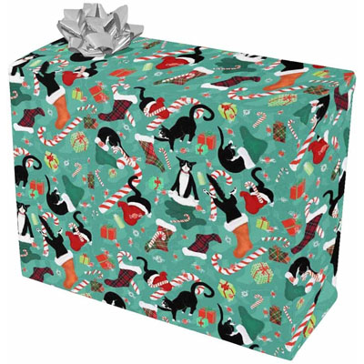 Cat Christmas Gift Wrapping Paper