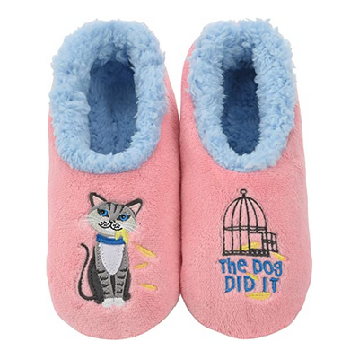 Snoozies clearance slippers cat