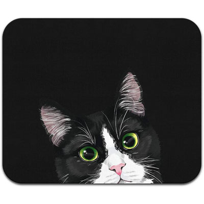 tuxedo cat mousepad