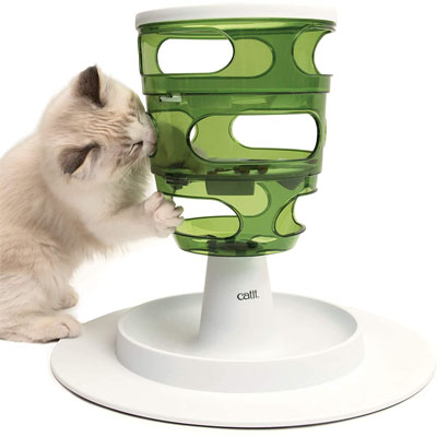 Interactive Cat Toy Slow Feeder for Indoor Cats Dogs Kitten Toys Treat Maze Cats  Puzzle Feeder Non Slip Cat Bowl Treat Dispenser