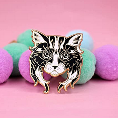 tuxedo cat enamel pin