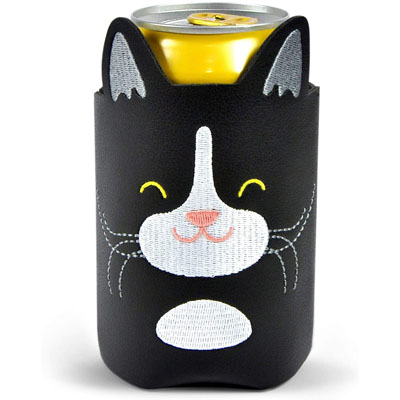 tuxedo cat drink cozie