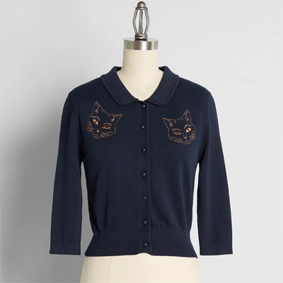 cat sweaters cardigans and vests for women