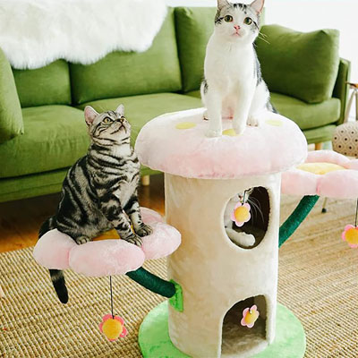 Flower Cat Trees And Scratching Posts