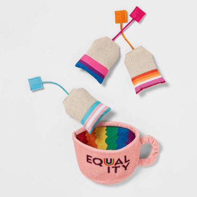 pride equality cat burrow toy set